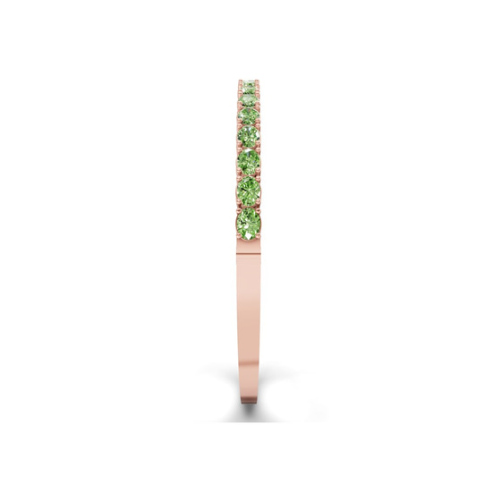 Oval Serenity Ocean Green Lab Diamond Openable Bangle Bracelet left view