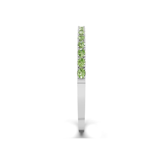 Oval Serenity Ocean Green Lab Diamond Openable Bangle Bracelet left view