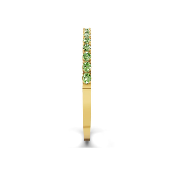 Oval Serenity Ocean Green Lab Diamond Openable Bangle Bracelet left view