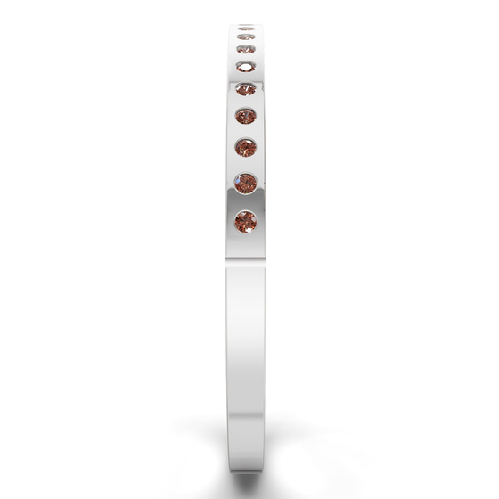 Round Glow Classic Brown Lab Diamond Openable Bangle Bracelet left view