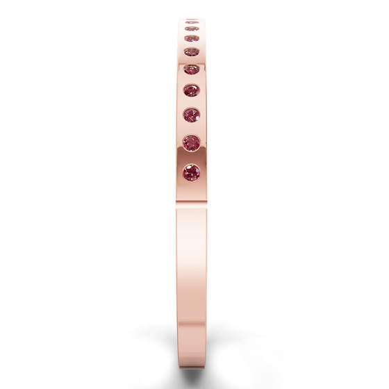 Round Glow Classic Cherry Cognac Lab Diamond Openable Bangle Bracelet left view