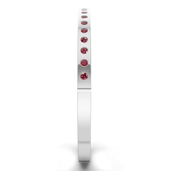 Round Glow Classic Cherry Cognac Lab Diamond Openable Bangle Bracelet left view