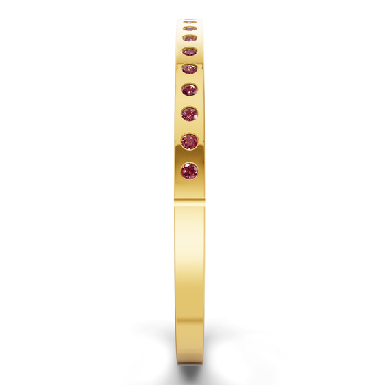 Round Glow Classic Cherry Cognac Lab Diamond Openable Bangle Bracelet left view
