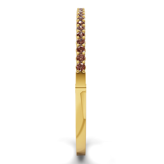 Round Embrace Brown Lab Diamond Openable Bangle Bracelet left view