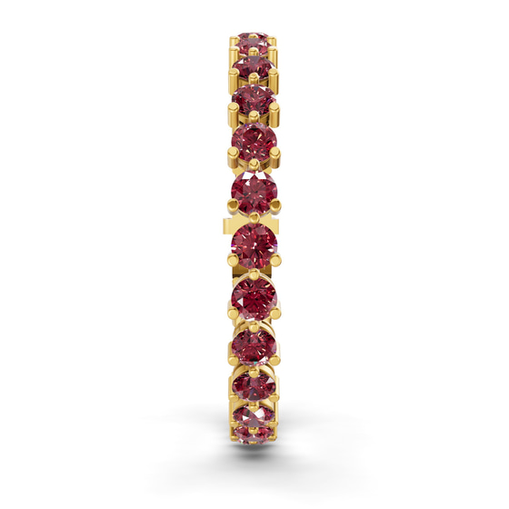 Anahita Round Cherry Cognac Lab Diamond Tennis Bracelet left view