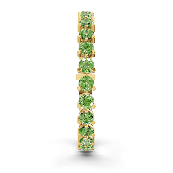Anahita Round Ocean Green Lab Diamond Tennis Bracelet left view
