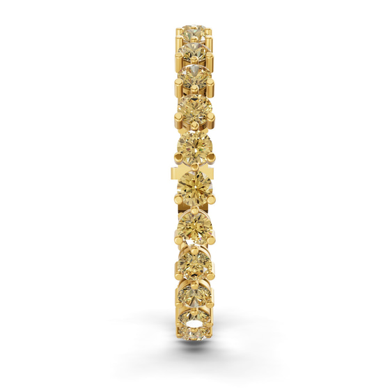 Anahita Round Lemon Yellow Lab Diamond Tennis Bracelet left view