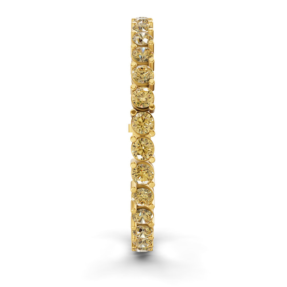 Aelia Round Lemon Yellow Lab Diamond Tennis Bracelet left view