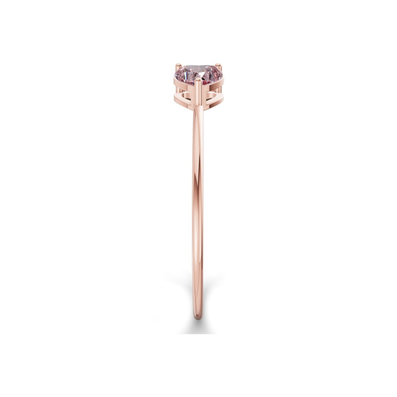 Amoura Heart Flexi Vivid Pink Lab Diamond Bangle Bracelet left view