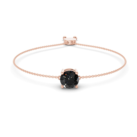 Paula Black Round Fashion Bracelet front view