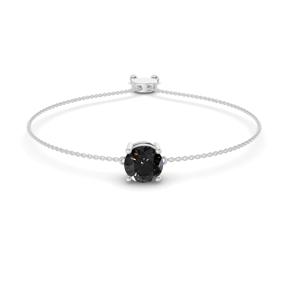 Paula Black Round Fashion Bracelet front view
