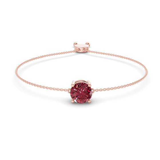 Paula Round Cherry Cognac Fashion Bracelet front view