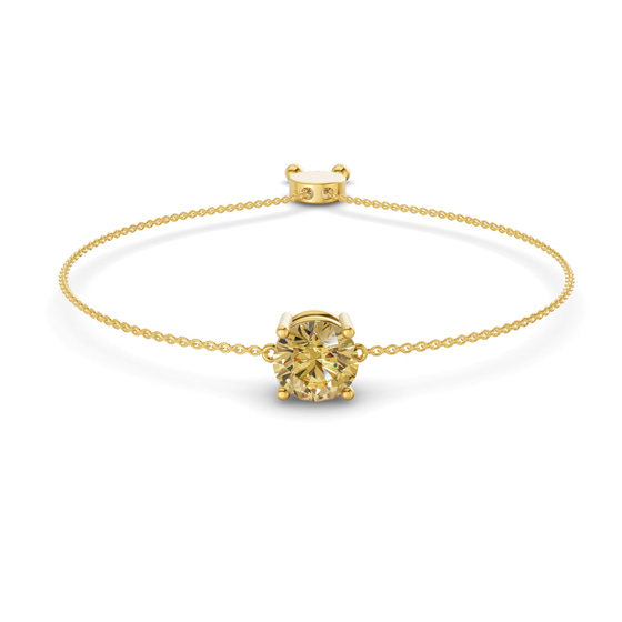 Paula Lemon Yellow Round Fashion Bracelet front view
