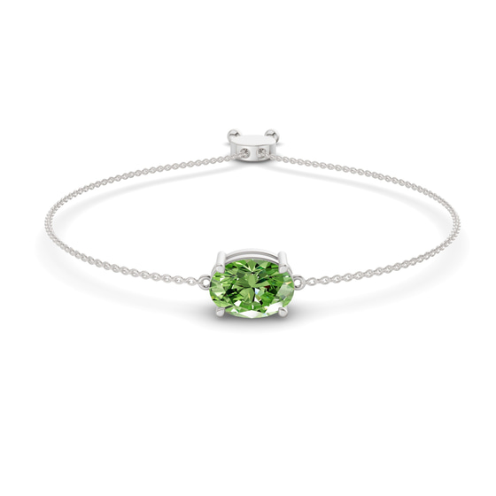 Alison Ocean Green Oval Fashion Bracelet front view