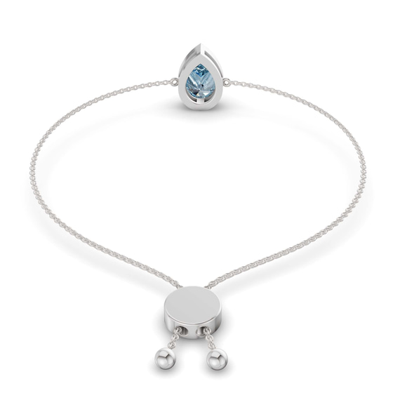Michelle Ice Blue Pear Fashion Bracelet left view