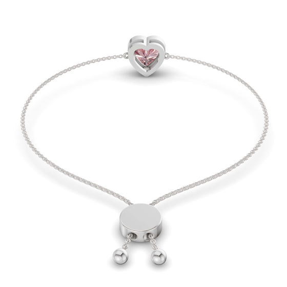 Kyra Heart Vivid Pink Fashion Bracelet left view