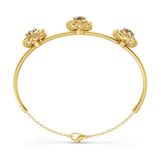 Spiral Eleve Round Lemon Yellow Lab Diamond openable bracelet left view