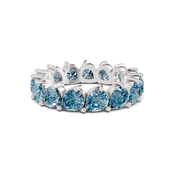 Danna Pear Ice Blue Lab Diamond Eternity Ring front view