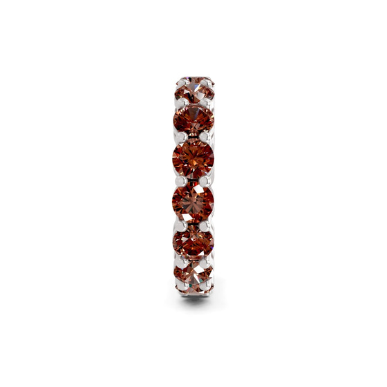 Elysia Round Brown Lab Diamond Eternity Ring left view