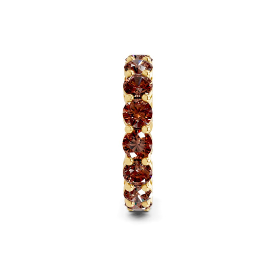 Elysia Round Brown Lab Diamond Eternity Ring left view