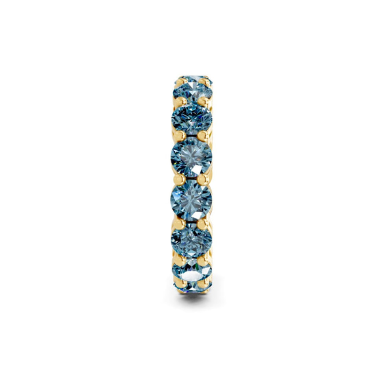 Elysia Round Ice Blue Lab Diamond Eternity Ring left view