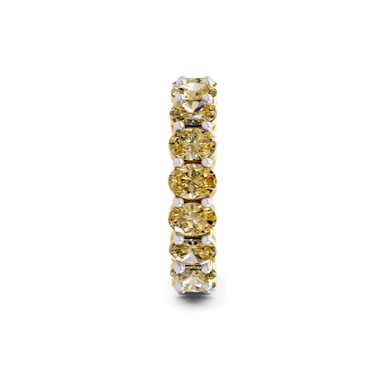 Camila Oval Sunlit Yellow Lab Diamond Eternity Ring left view