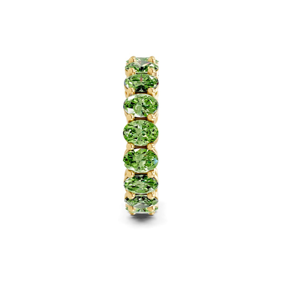 Camila Oval Ocean Green Lab Diamond Eternity Ring left view