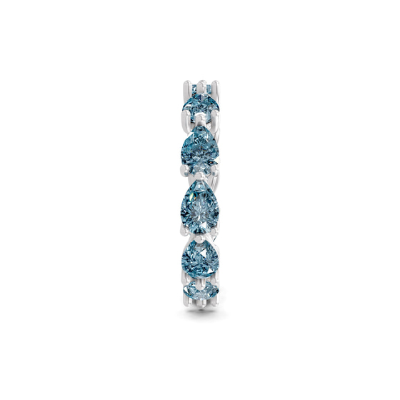 Lily Pear Ice Blue Lab Diamond Eternity Ring left view