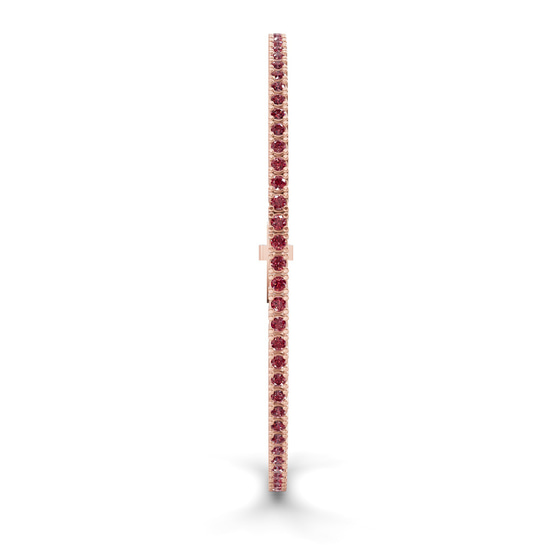 Darcy Round Cherry Cognac Lab Diamond Tennis Bracelet left view
