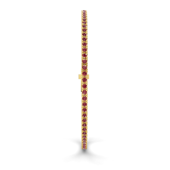Darcy Round Cherry Cognac Lab Diamond Tennis Bracelet left view