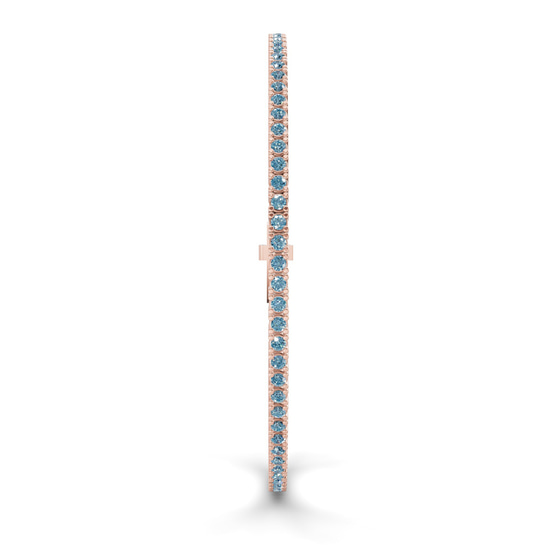Darcy Round Ice Blue Lab Diamond Tennis Bracelet left view