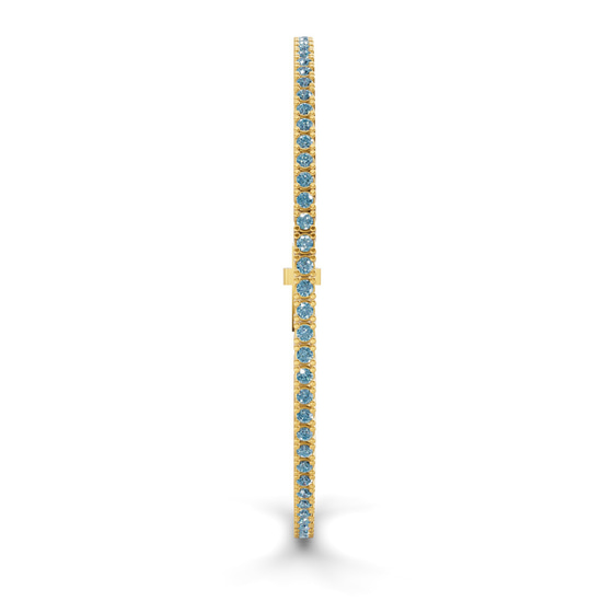 Darcy Round Ice Blue Lab Diamond Tennis Bracelet left view