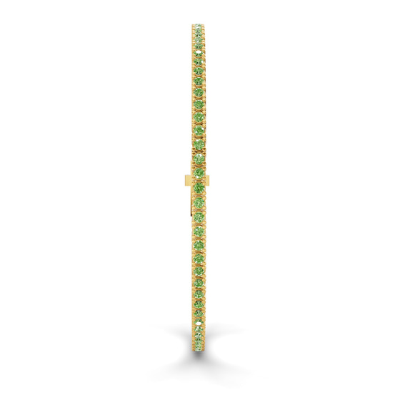 Darcy Round Ocean Green Lab Diamond Tennis Bracelet left view