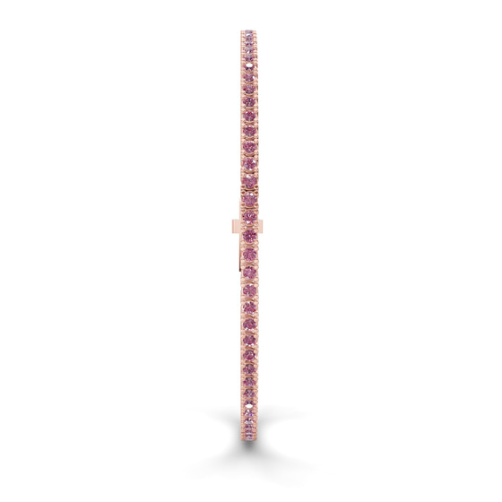 Darcy Round Purple Lab Diamond Tennis Bracelet left view