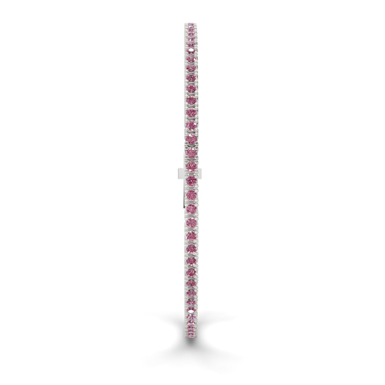 Darcy Round Purple Lab Diamond Tennis Bracelet left view