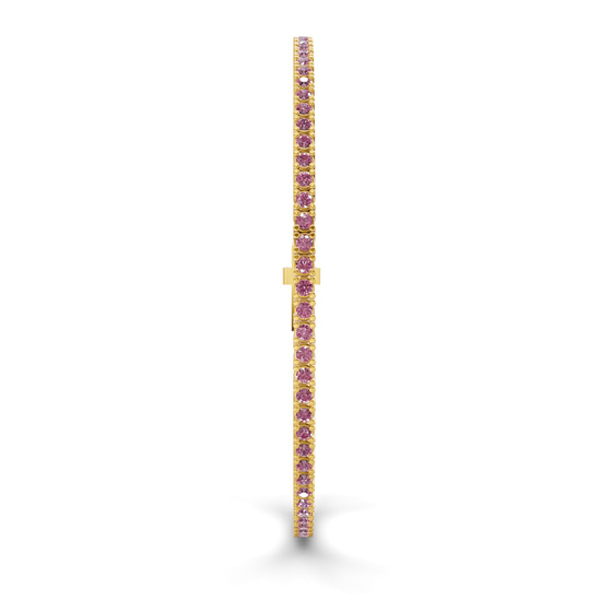Darcy Round Purple Lab Diamond Tennis Bracelet left view