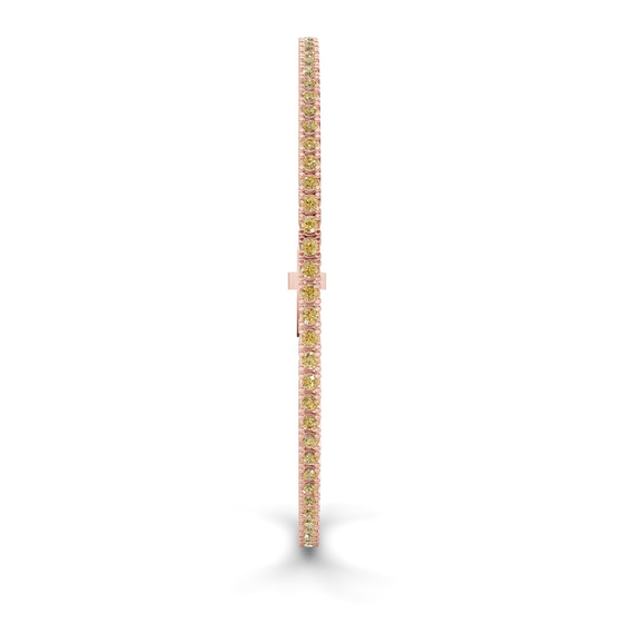 Darcy Round Lemon Yellow Lab Diamond Tennis Bracelet left view
