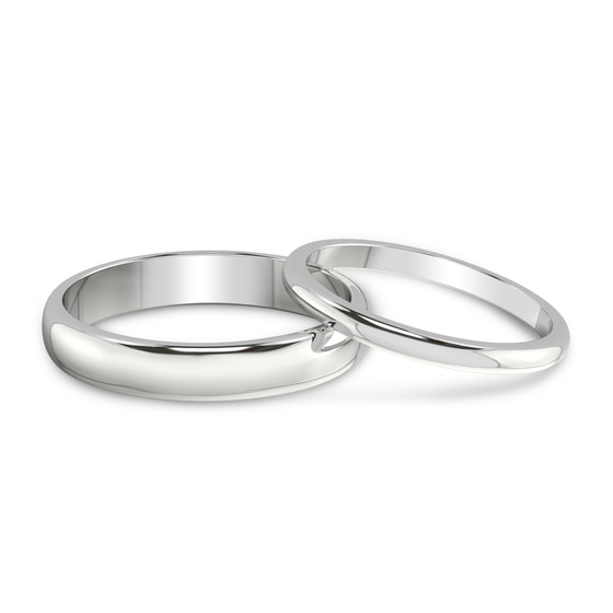 Timeless Love Couple Rings front view