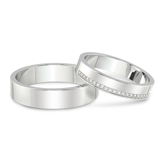 Beau Couple Rings front view