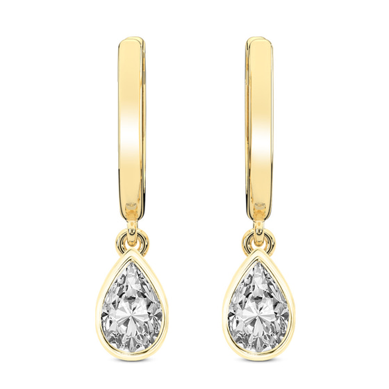 Zuri Bezel Lab Diamond Earrings