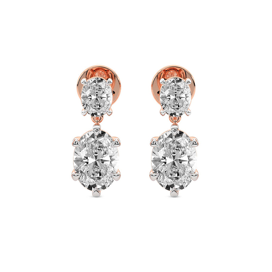 Sparkling Cascades Dangling Lab Diamond Earrings