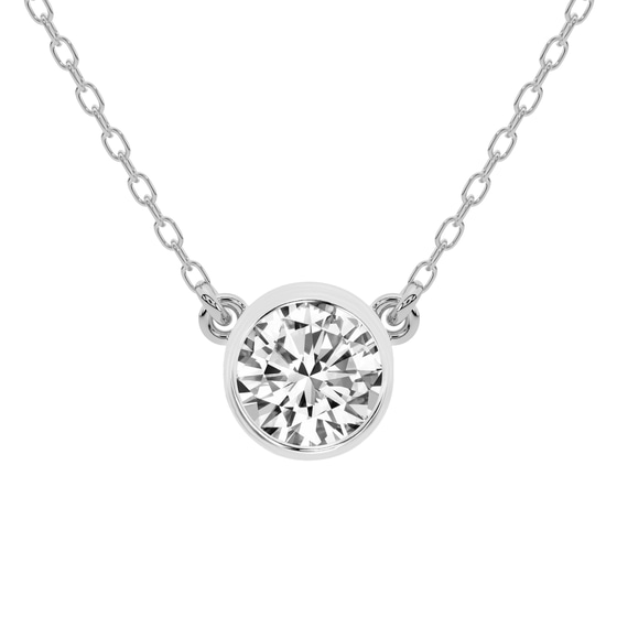 Classic Bezel Lab Grown Diamond Pendant