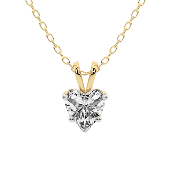 Quartze Split Bail Solitaire Lab Grown Diamond Pendant