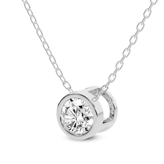 Globe Slider Lab Grown Diamond Pendant top view