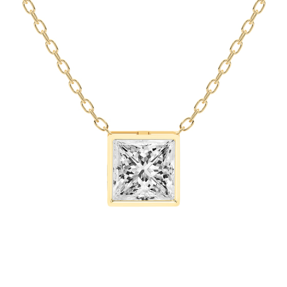 Globe Slider Lab Grown Diamond Pendant front view