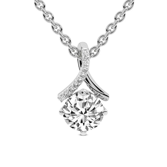 Priscilla Slider Lab Grown Diamond Pendant front view