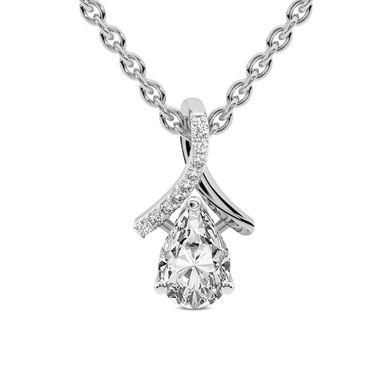 Priscilla Slider Lab Grown Diamond Pendant front view