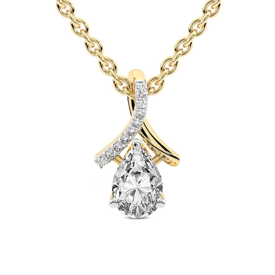 Priscilla Slider Lab Grown Diamond Pendant front view