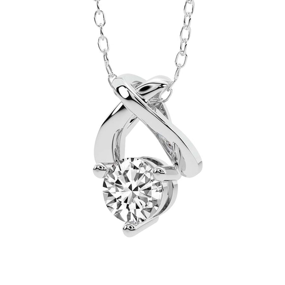 Adriana Lab Grown Diamond Pendant top view