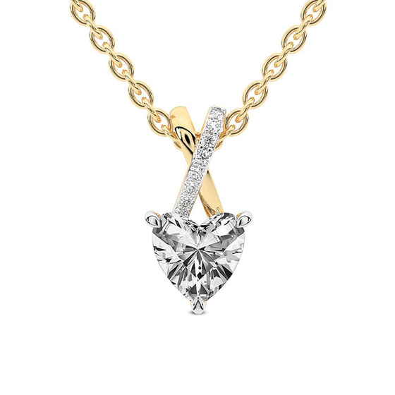 Lou Slider Lab Grown Diamond Pendant front view